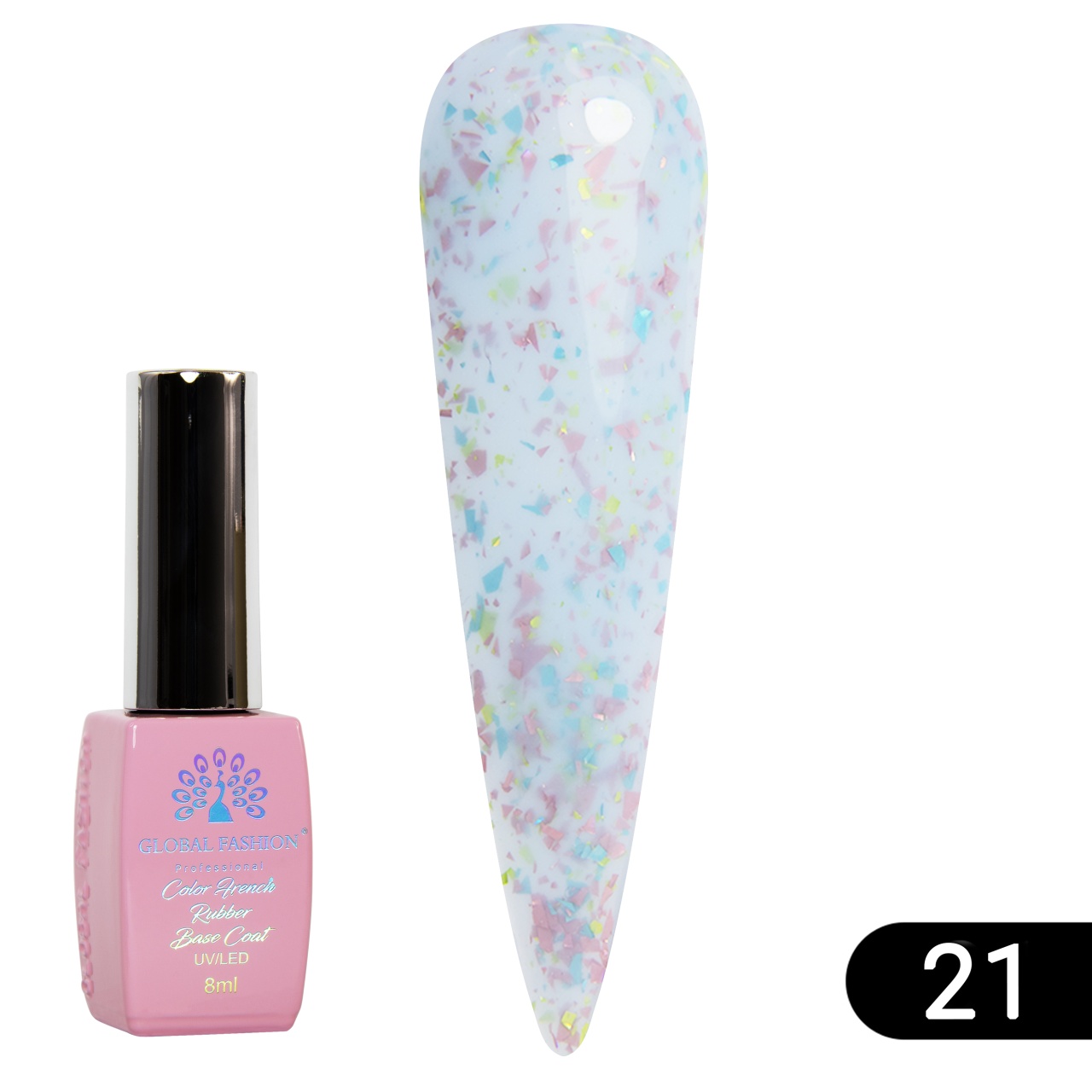 Baza Foil, baza cauciucata pentru unghii, 8 ml, 21 - Free TPO