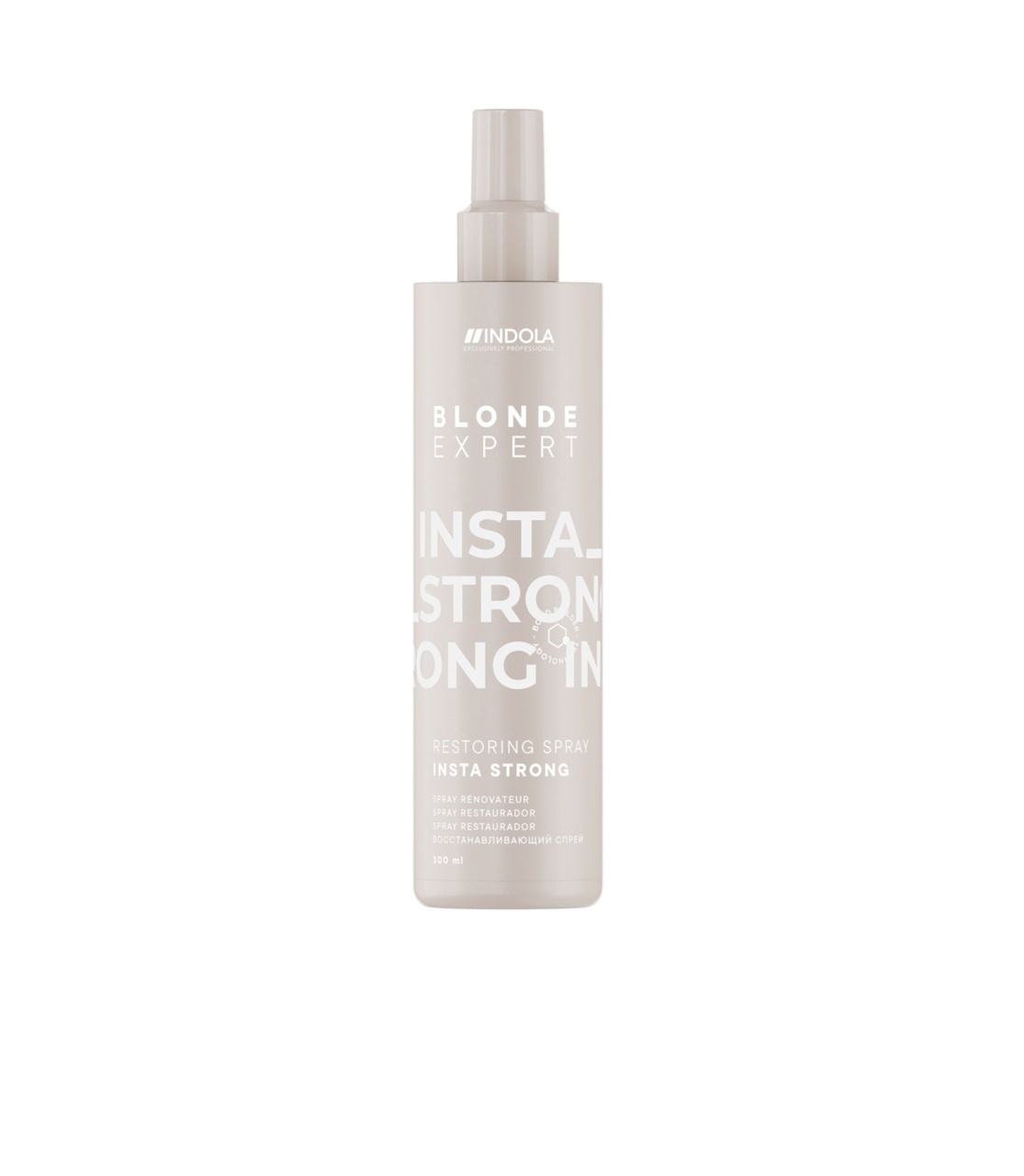 Indola Blonde Expert InstaStrong Spray 300ml – Spray Leave-in cu Tehnologie Bond pentru Păr Blond și Deteriorat, Protecție Termică până la 230°C și