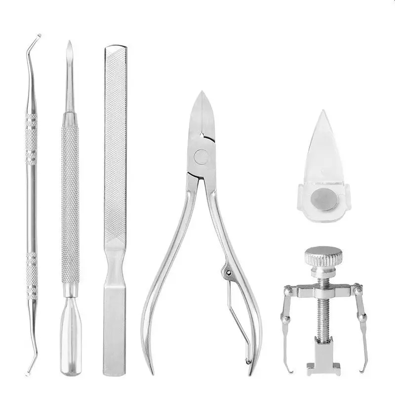 Kit Profesional Corectie Unghii Incarnate & Pedichiura Set 6 Instrumente