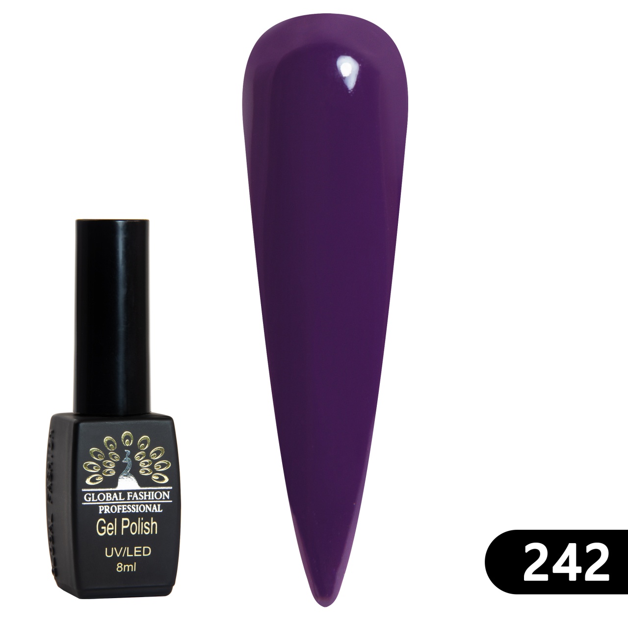 Oja semipermanenta BLACK ELITE, 8 ml, 242 - TPO Free