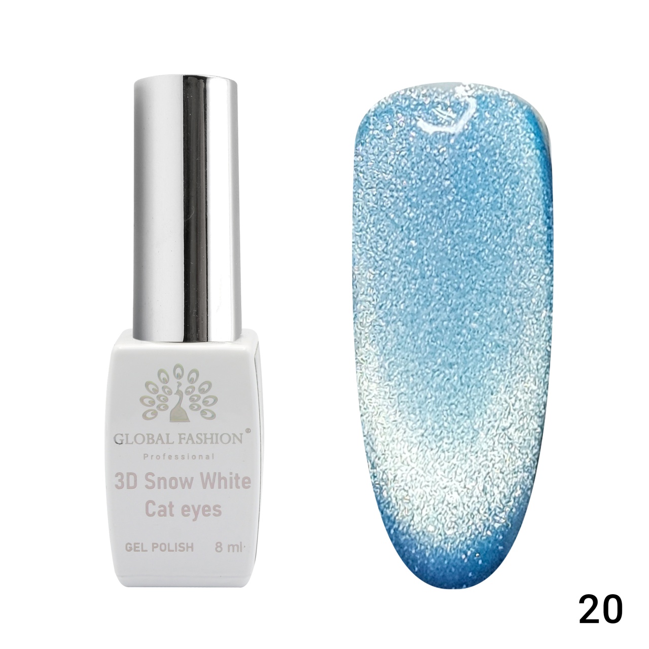Oja semipermanenta, SW 3D Cat Eye, 8 ml 20 - TPO Free Global Fashion