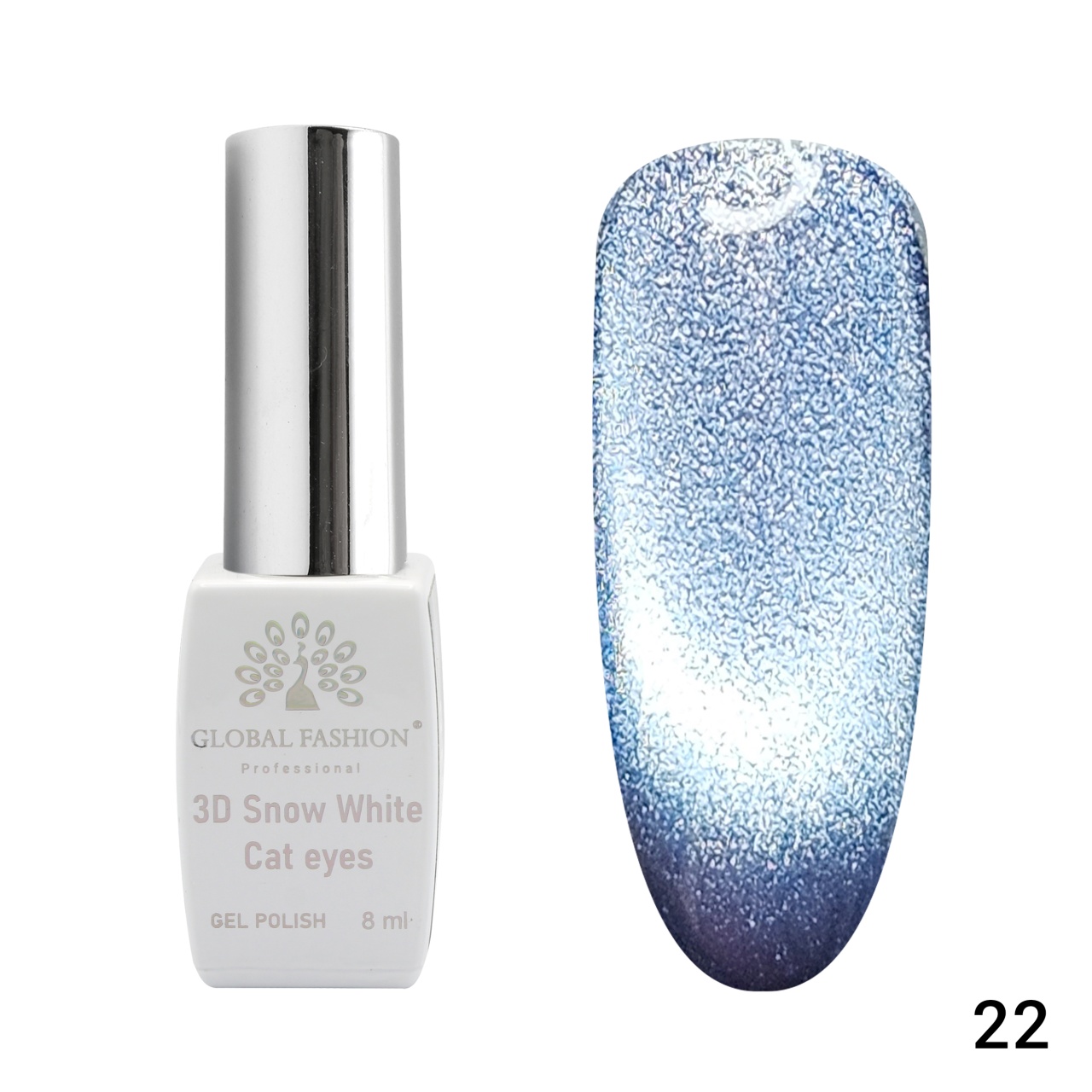 Oja semipermanenta, SW 3D Cat Eye, 8 ml 22 - TPO Free Global Fashion