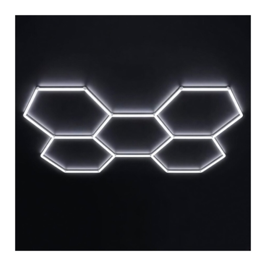 Sistem de iluminat HoneyComb 5 Hexagoane Luminoase LED 192W 2430 X 1660mm