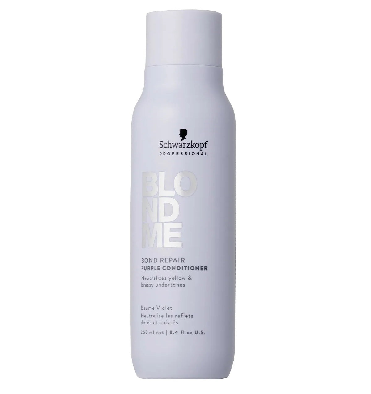 Balsam Neutralizant & Reparator Schwarzkopf BLONDME Bond Repair Purple – Anti-Galben, Fortifiere și Strălucire pentru Părul Blond 250ml