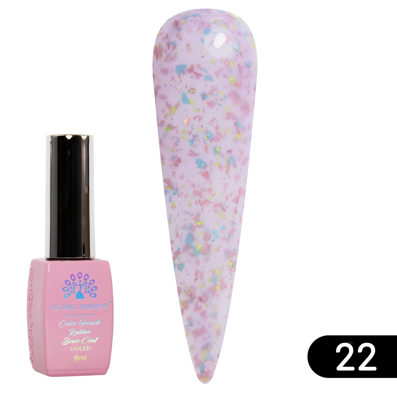 Baza Foil, baza cauciucata pentru unghii, 8 ml, 22 - Free TPO