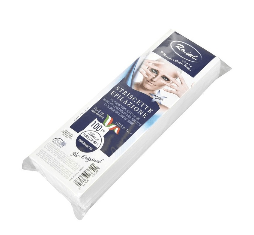 Benzi depilatoare Roial Non-Woven 7x20cm Alb 100buc/set