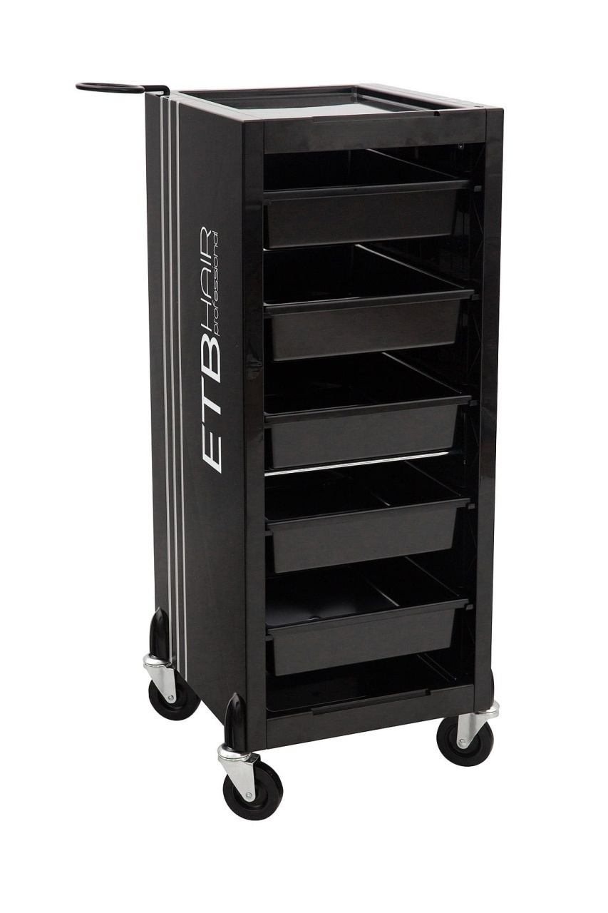 ETB Hair Ucenic Coafor Profesional cu 5 Sertare – Organizare Eficientă și Design Elegant pentru Salon