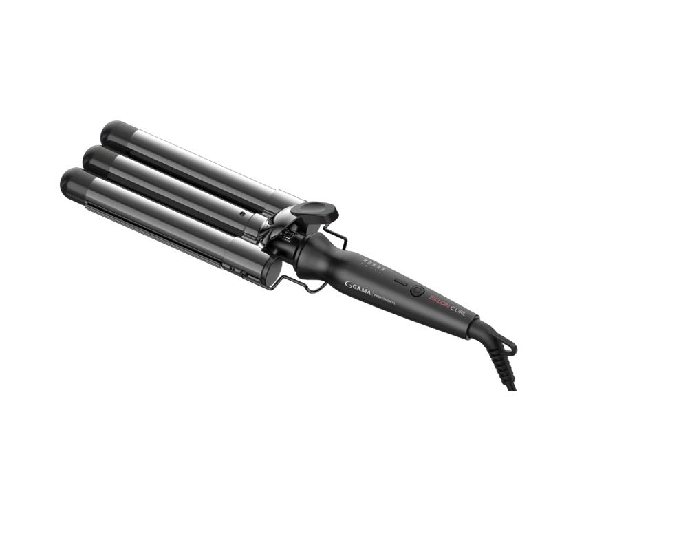GA.MA Silk Salon Ondulator Triplu Profesional – Bucle Voluminoase și Definite, Tehnologie Ceramică și Ionizare, Temperatură Reglabilă 120–220°C