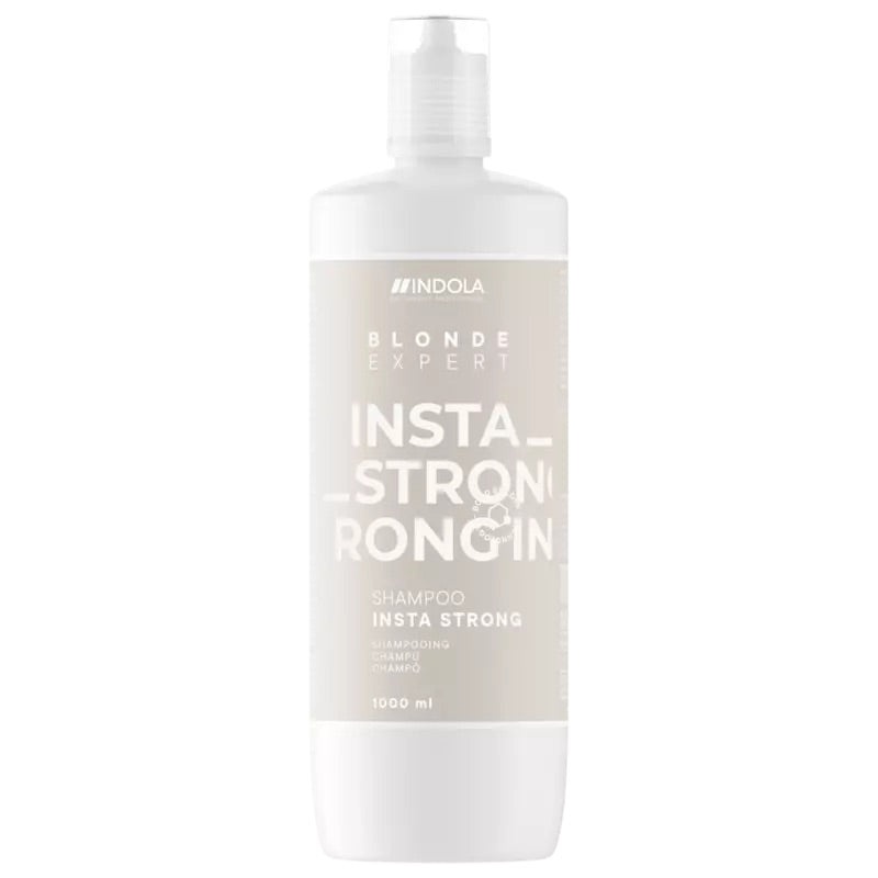 Indola Blonde Expert InstaStrong Șampon 1000ml – Puterea Blondului Sănătos și Strălucitor