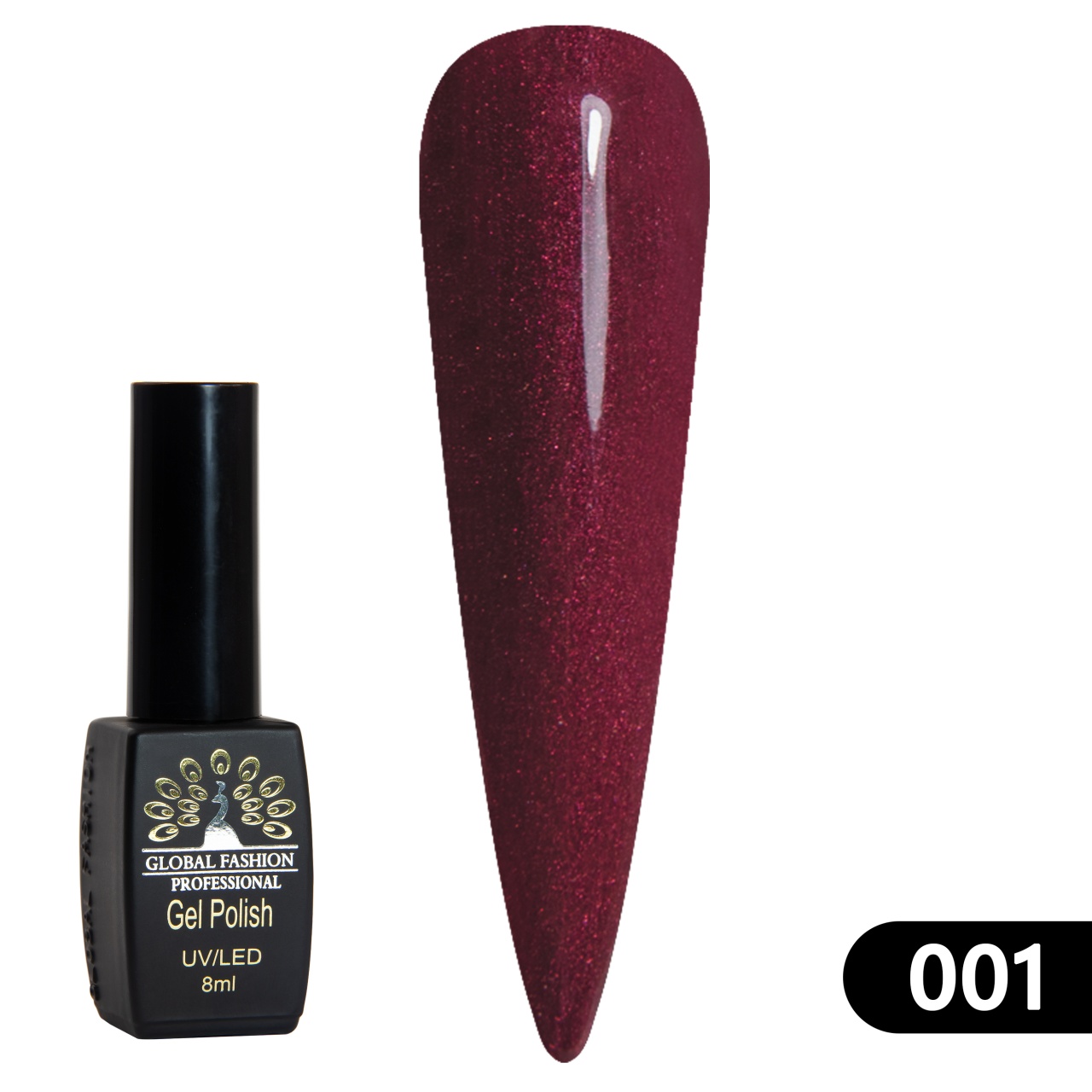 Oja semipermanenta BLACK ELITE, 8 ml, 001 - TPO Free