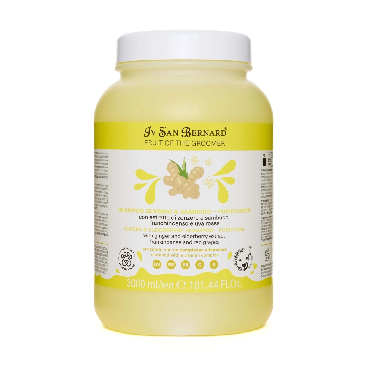 Sampon Iv San Bernard cu Ghimbir si Soc NEW, pentru caini si pisici, 3l