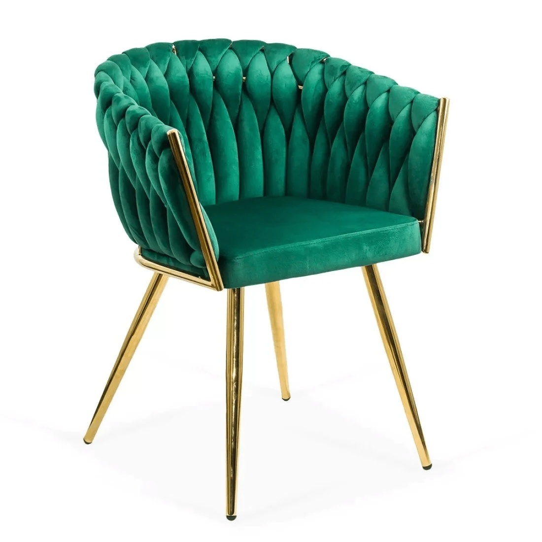 Scaun Salon - Velvet Emerald Gold