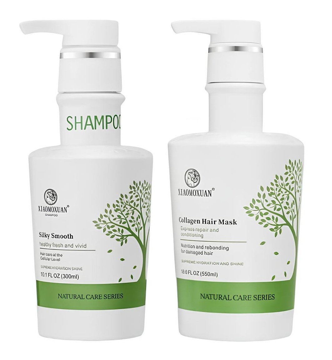 Set Cadou Xiaomoxuan S1M2 - Sampon Arbore de Ceai 300ml + Masca Colagen 550ml