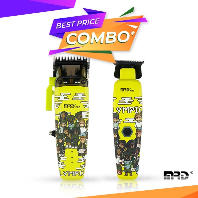 Set MRD - Masina de Tuns Smart Brain + Masina de Contur Smart Brain - fara fir - Verde - Olympics