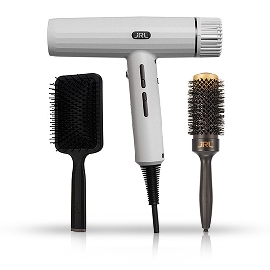 Set Uscator de par JRL Forte Pro Dryer Ghost 90.000 RPM + 2 Perii pentru par