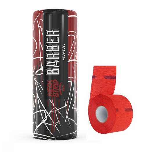 Gulere Frizerie Set 5 role x100 buc Marmara Barber Rosu