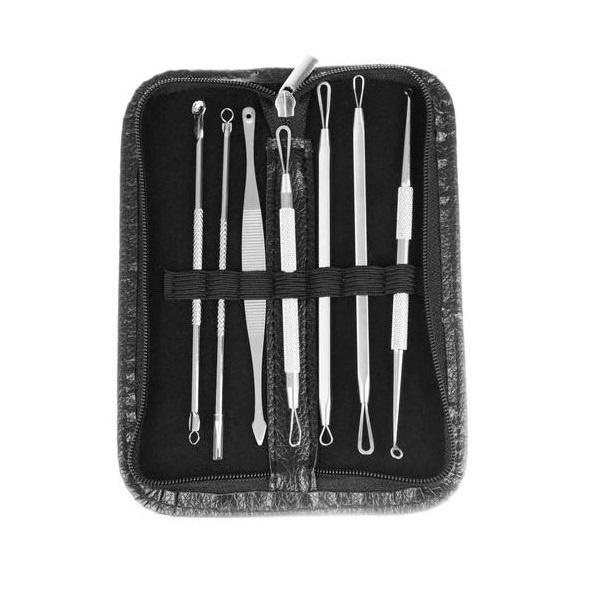 Kit Profesional Extractie Puncte Negre & Acnee | Set 7 Instrumente