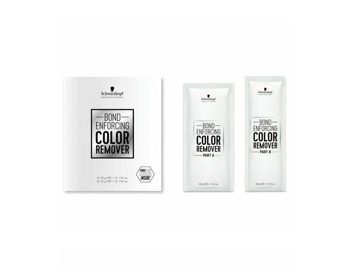 Kit Profesional Pentru Îndepărtarea Vopselei Și Corectare A Culorii Schwarzkopf Professional Bond Enforcing Color Remover 10*30g
