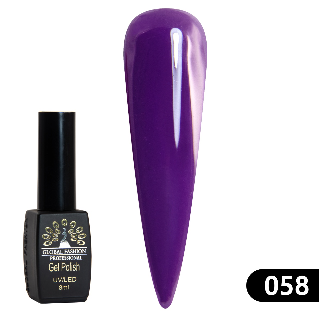 Oja semipermanenta BLACK ELITE, 8 ml, 058 - TPO Free