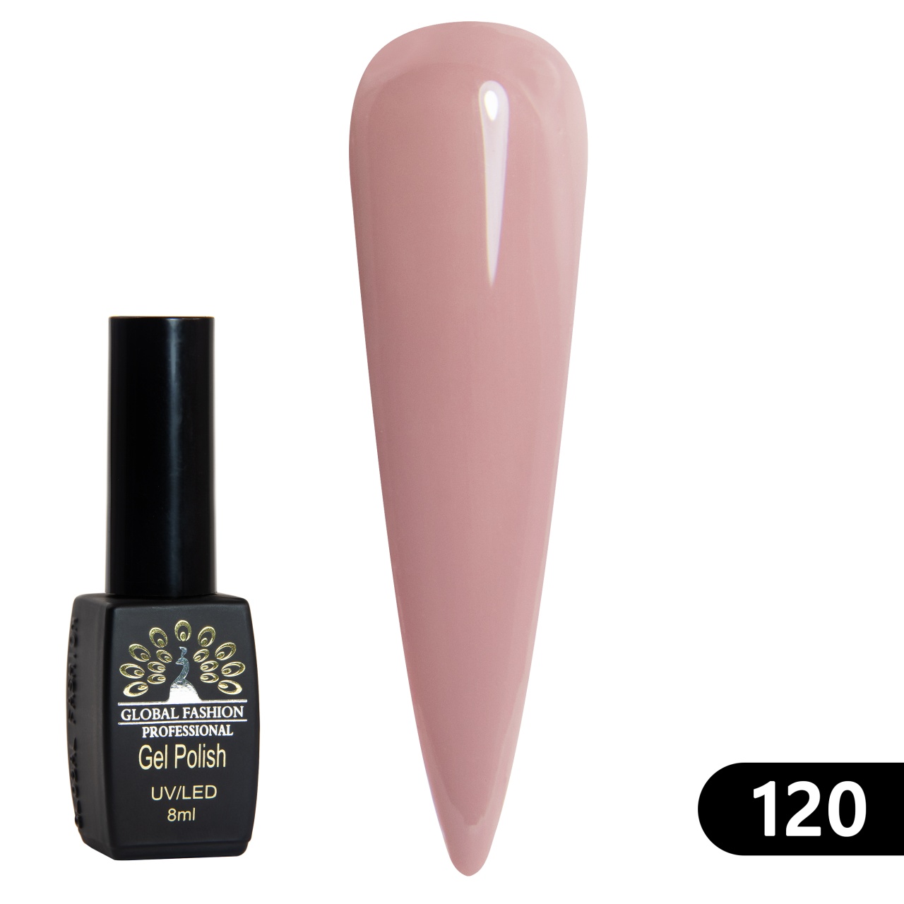 Oja semipermanenta BLACK ELITE, 8 ml,120 - TPO Free