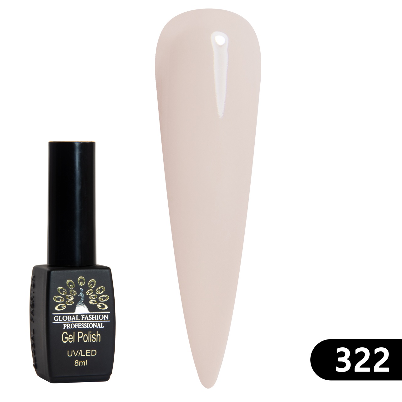 Oja semipermanenta BLACK ELITE, 8 ml, 322 - TPO Free