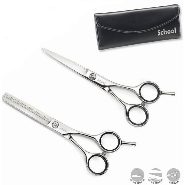 Set 2 foarfece tuns si filat din otel Kiepe 212 School 5.5 inch