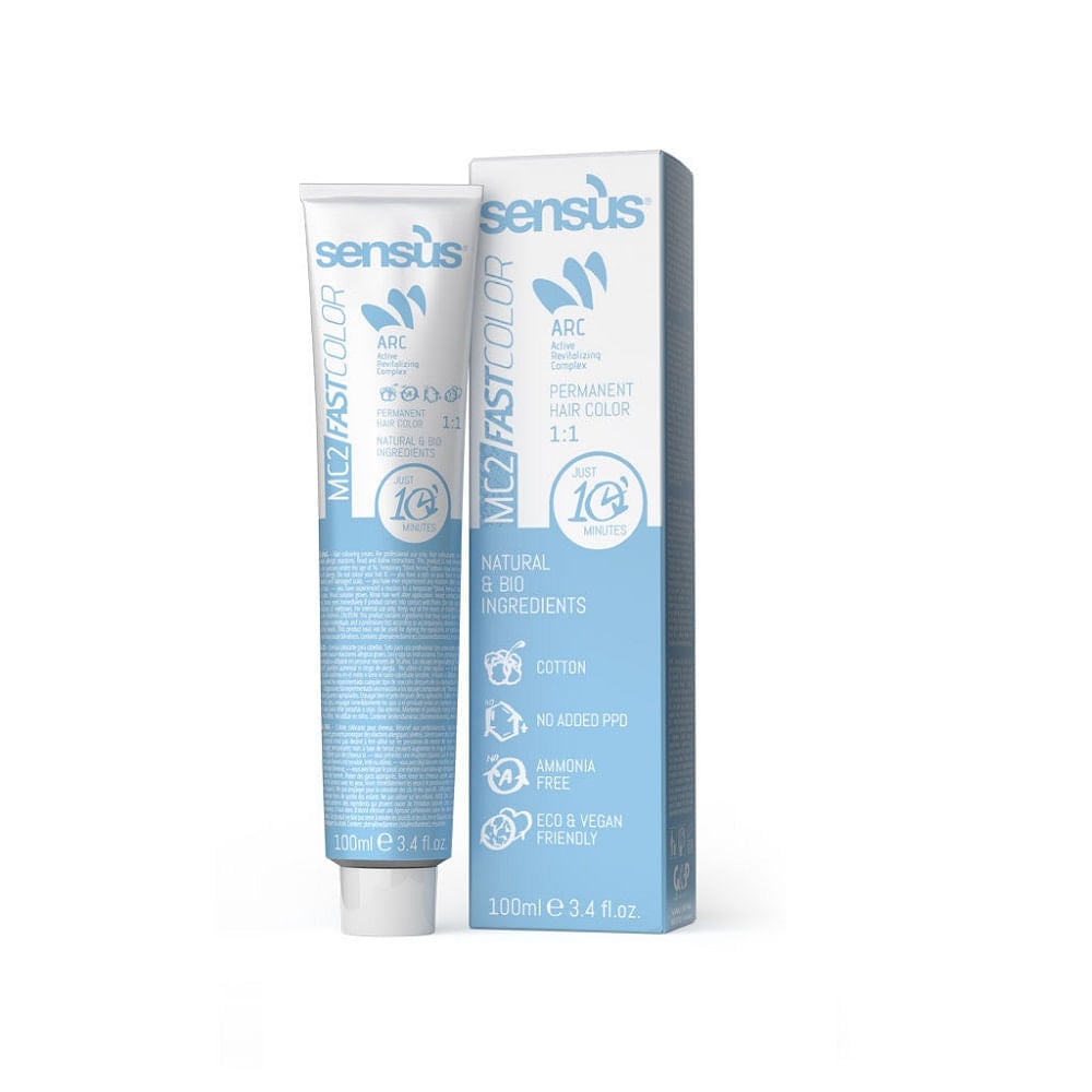 Vopsea De Păr Permanentă Fără Amoniac De 10min Sensus Mc2 Fast Color 100ml