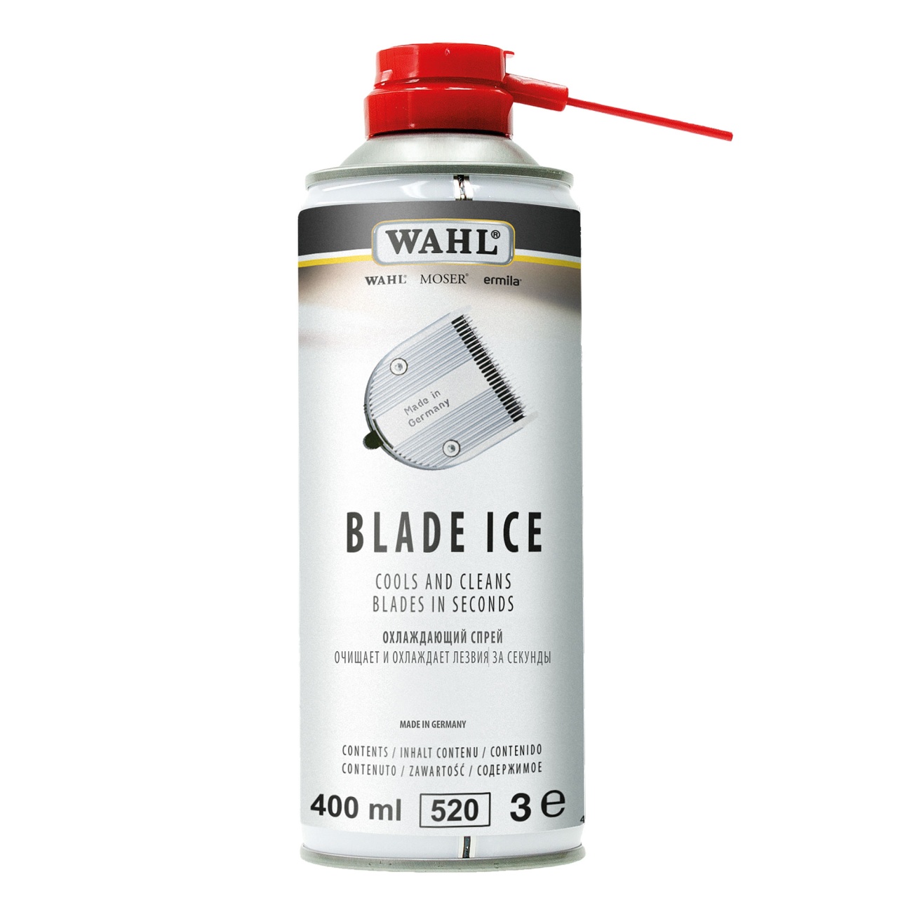 Wahl Blade Ice 400ml Spray 4in1 pentru racire, dezinfectare si lubrifierea cutitelor