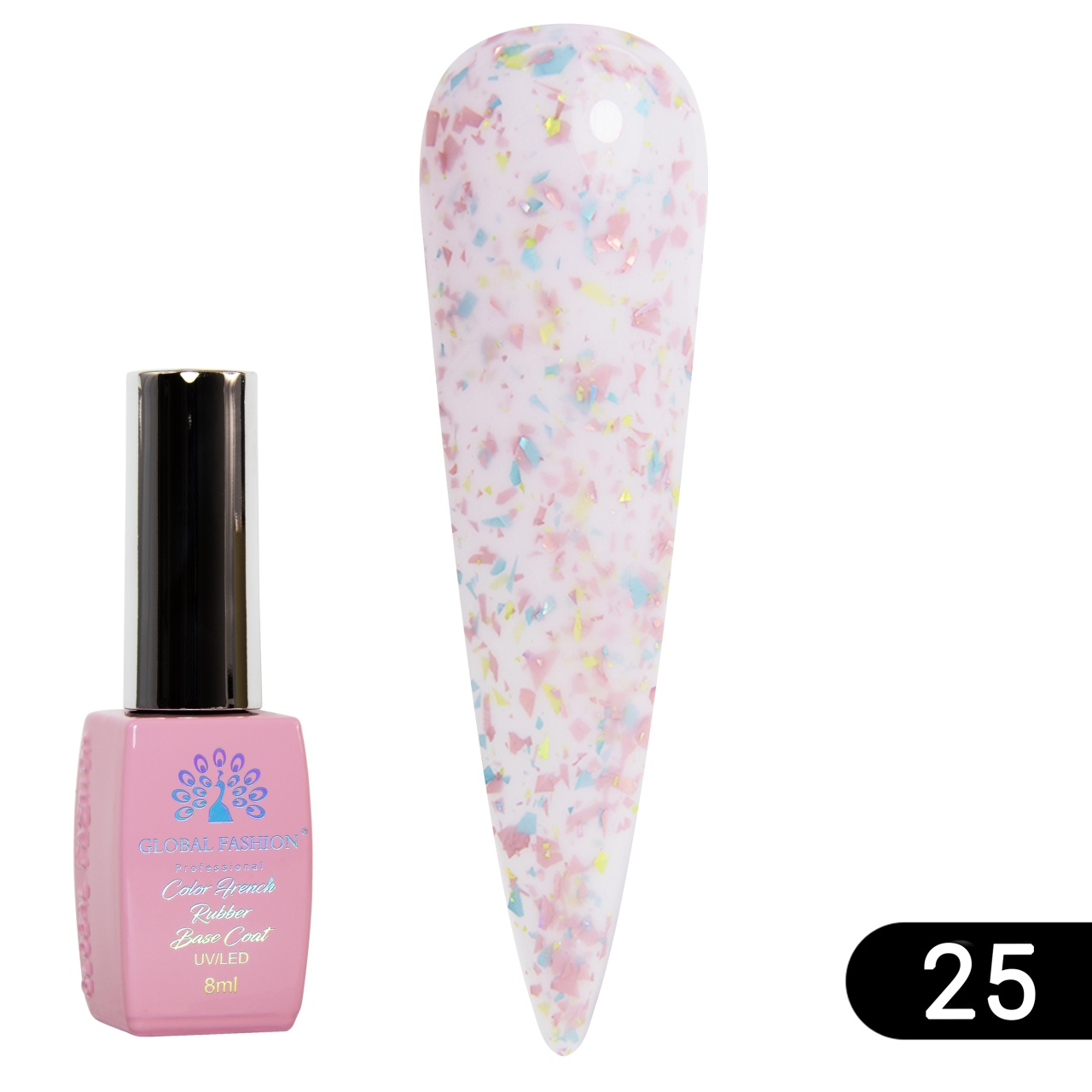 Baza Foil, baza cauciucata pentru unghii, 8 ml, 25 - Free TPO