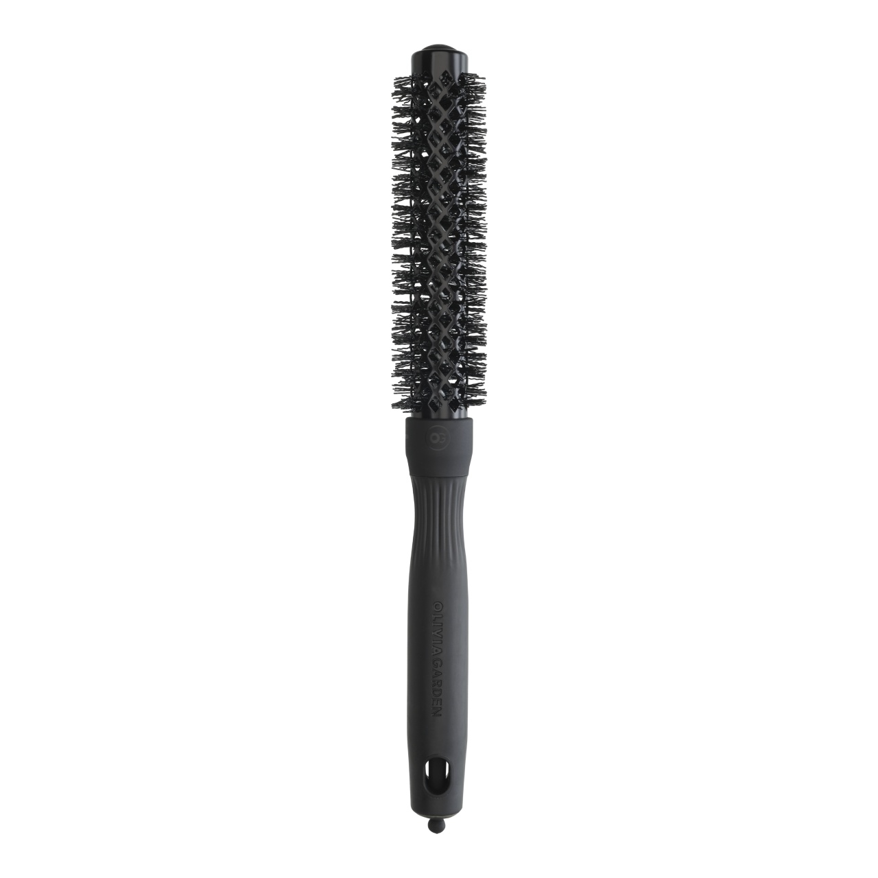 Perie termică rotundă Olivia Garden Expert Blowout Speed 20mm Black Label, bară ceramică lungă și peri ondulați