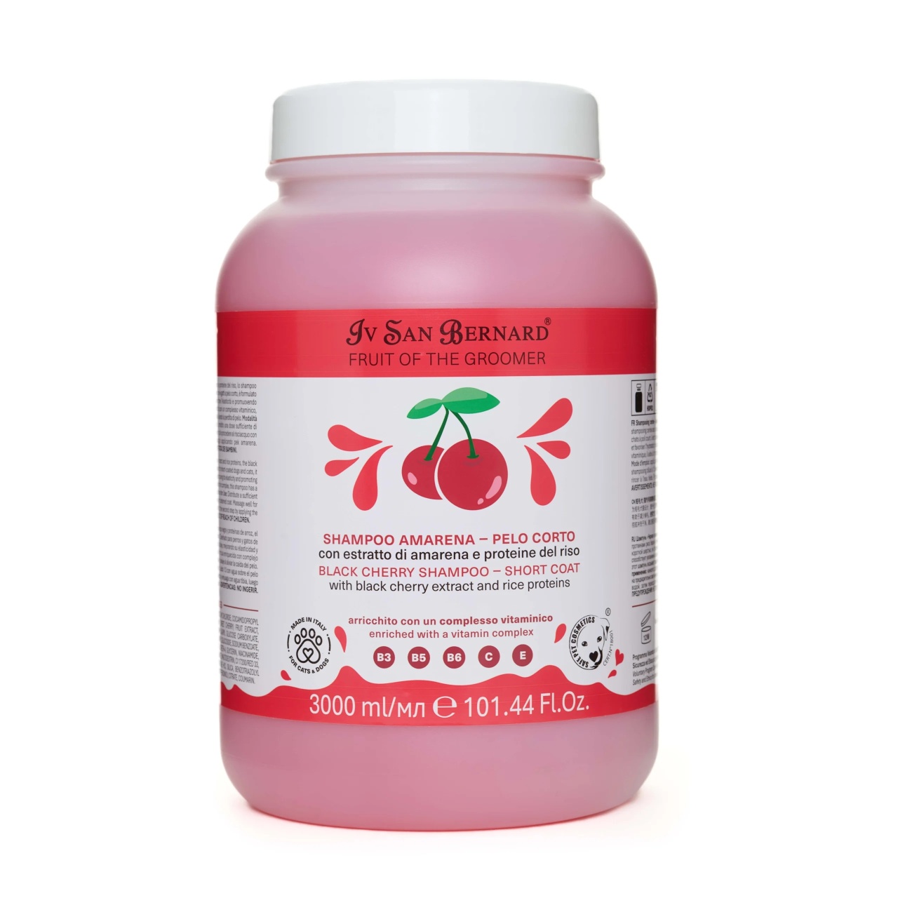 Sampon Iv San Bernard Black Cherry NEW, pentru caini si pisici, 3l