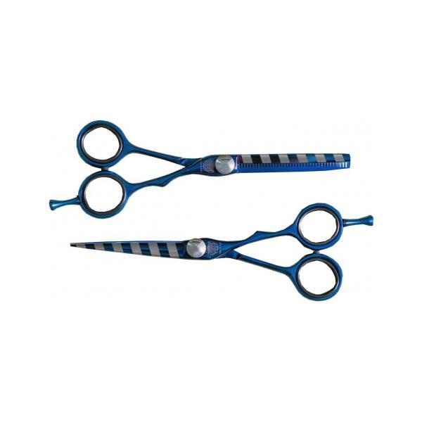 Set 2 foarfece tuns si filat din otel 420 Kiepe Blue Acqua, 5.5 inch