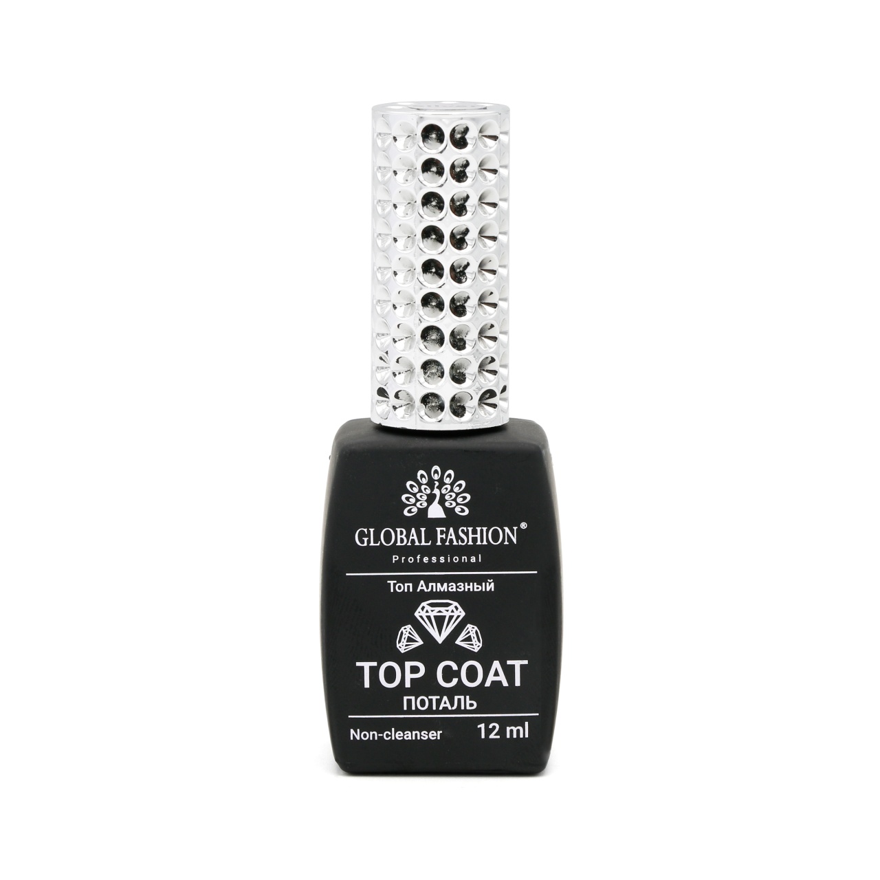 Top Coat reflectorizant Disco Silver pentru unghii, fara strat de dispersie, argintiu, 12ml - TPO Free