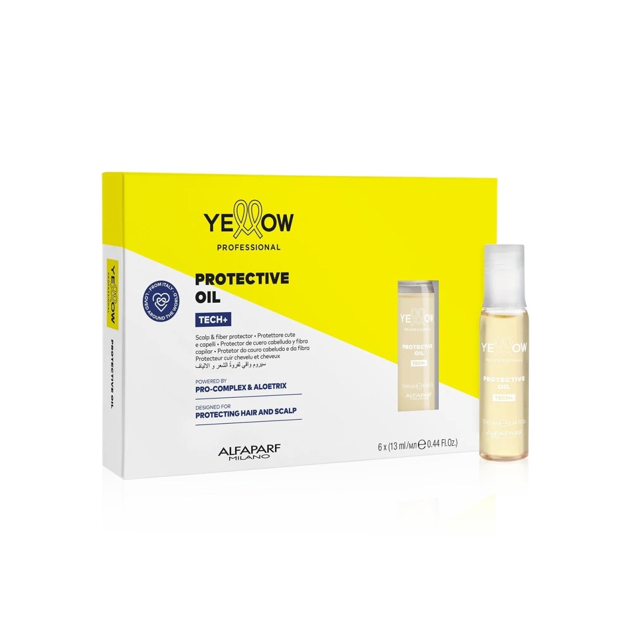 Yellow Ulei Protector 6x13ml – Ser Profesional cu Textură Gel pentru Protecția Scalpului și Firului de Păr în Timpul Vopsirii sau Decolorării