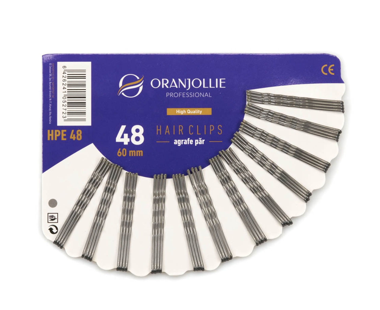 Agrafe evantai 48 pcs Silver Oranjollie