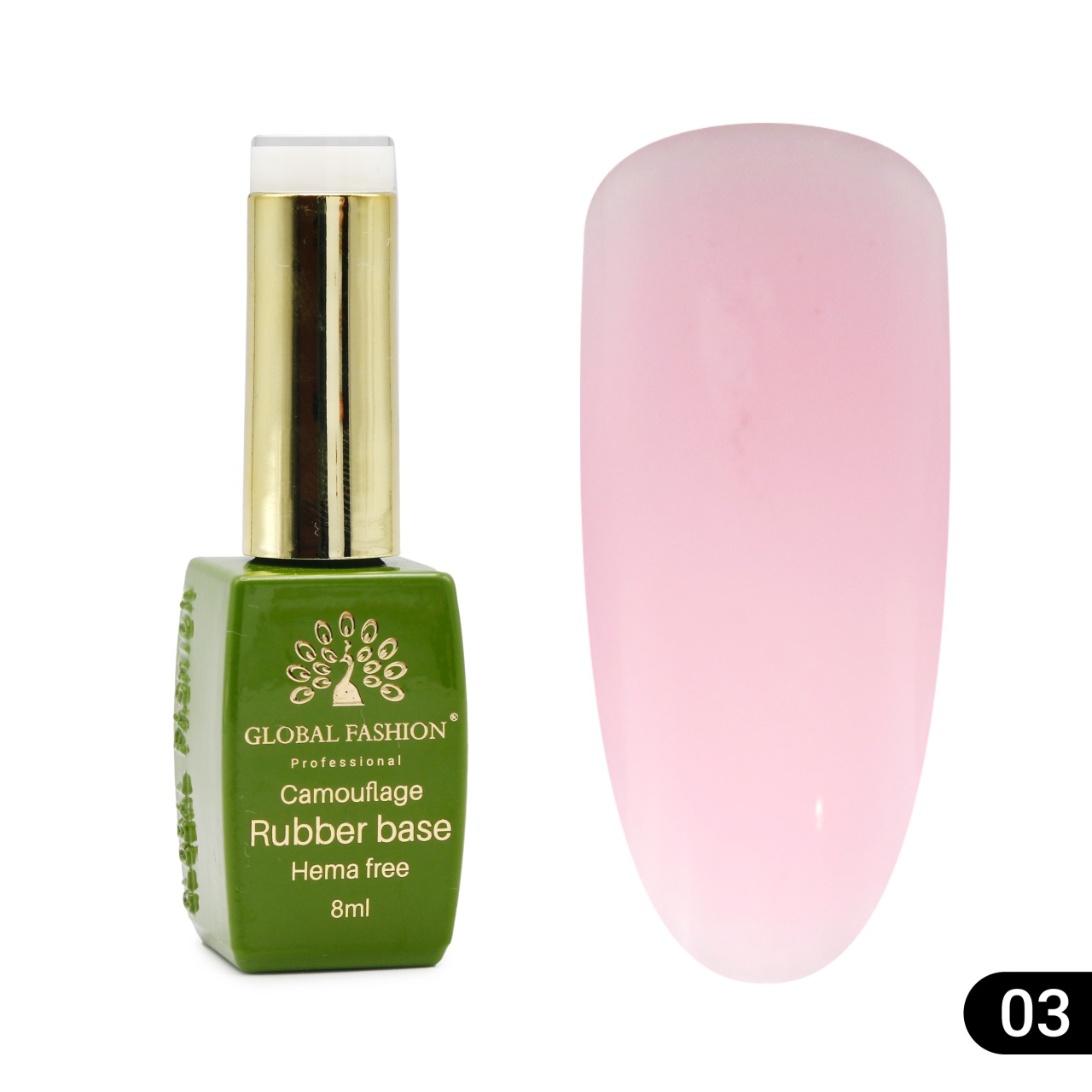 Baza de unghii Camouflage, fara Hema, 8 ml 03 - Free TPO