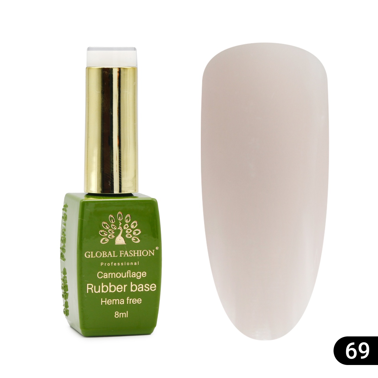 Bază de unghii Camouflage, fără Hema, 8 ml 69 - Free TPO