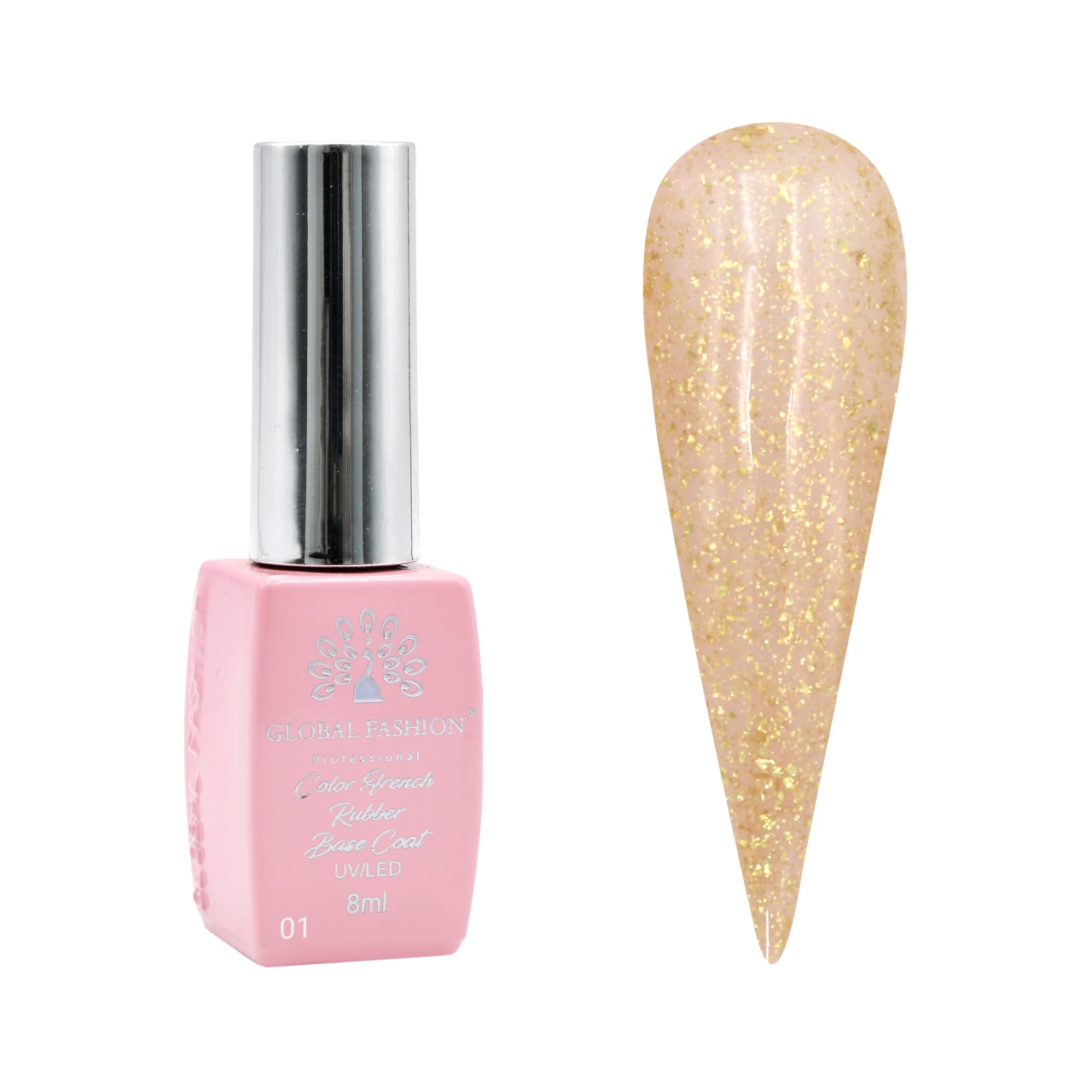 Baza Foil, baza cauciucata pentru unghii, 8 ml, 01 - Free TPO