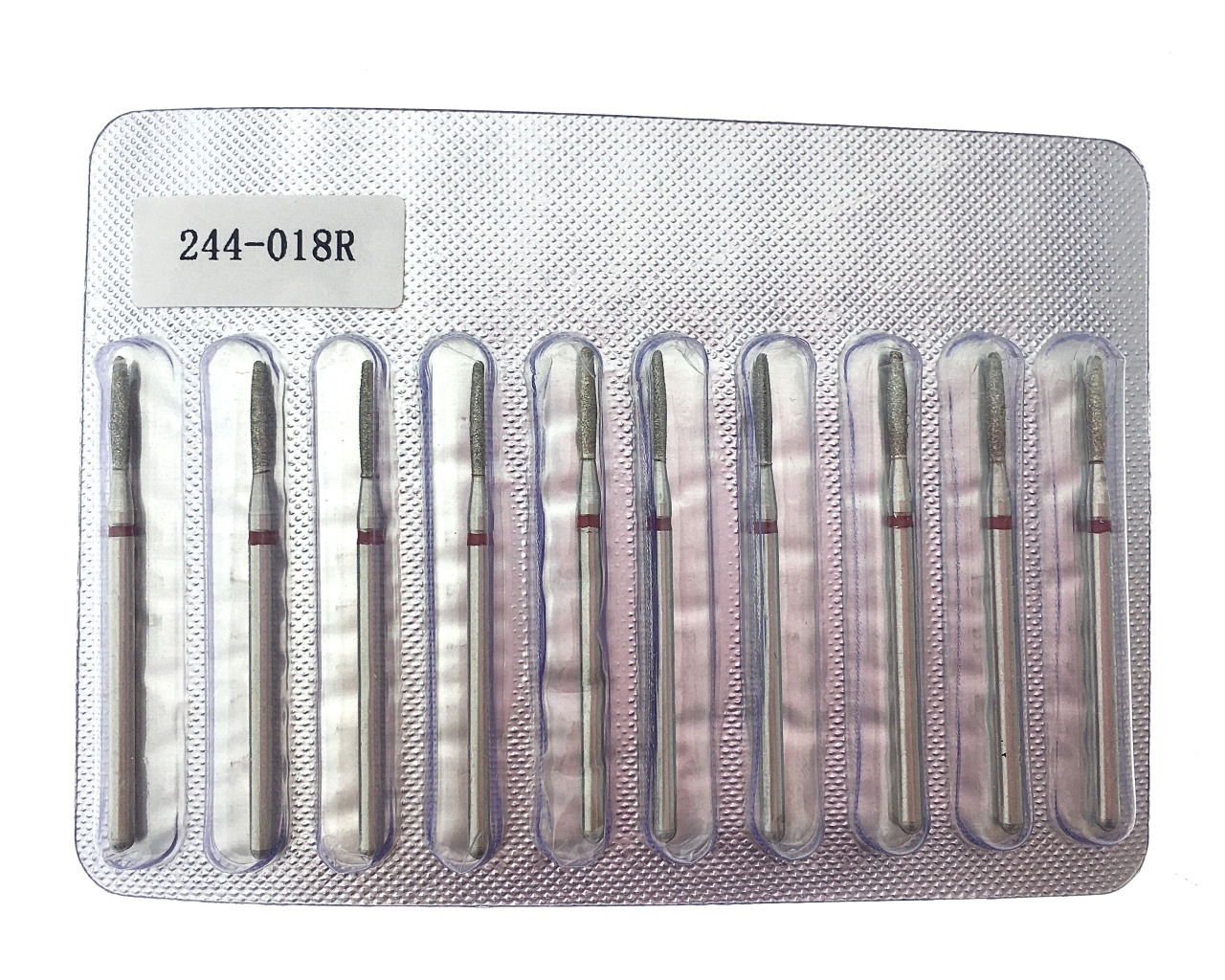 Bit Diamant Cuticule Flacara Rotunjita, Rosu(Fin), Pauco - 244-018R