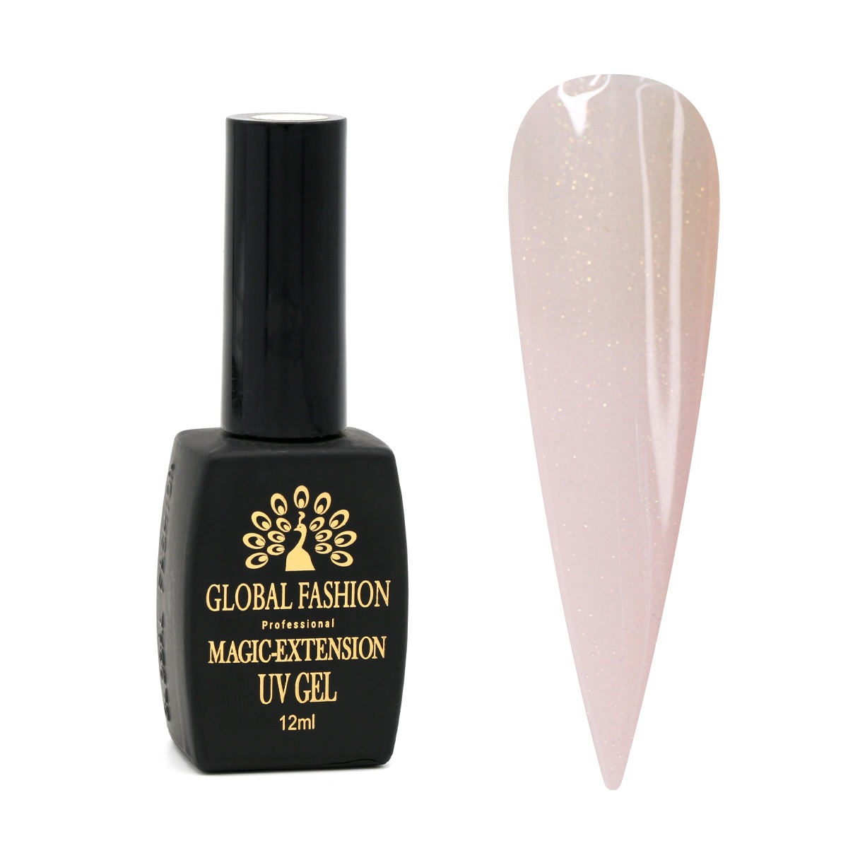 Gel UV cu sclipici, Magic-Extension, 12 ml, G04 - TPO Free