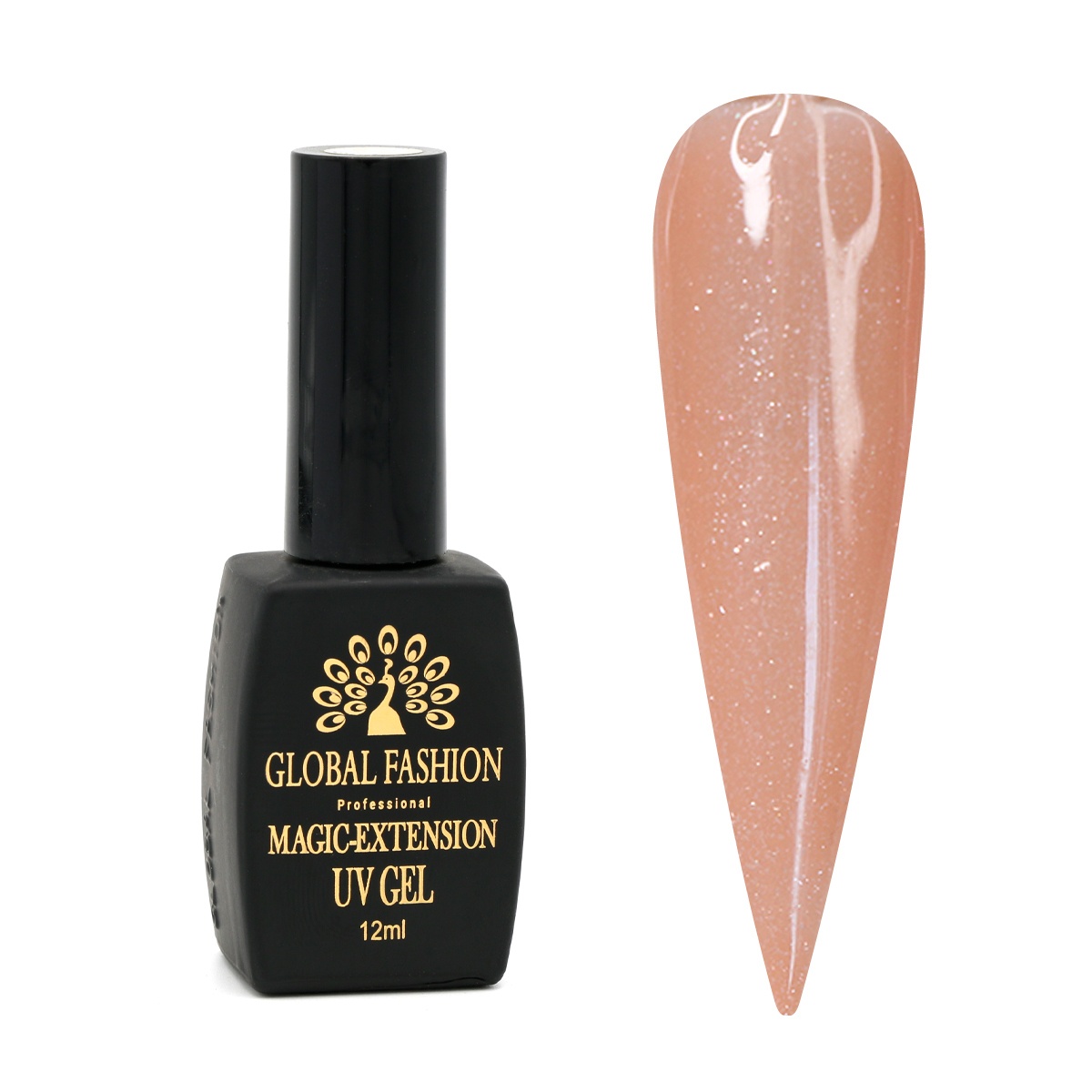 Gel UV cu sclipici, Magic-Extension, 12 ml, Roz, G08 - TPO Free