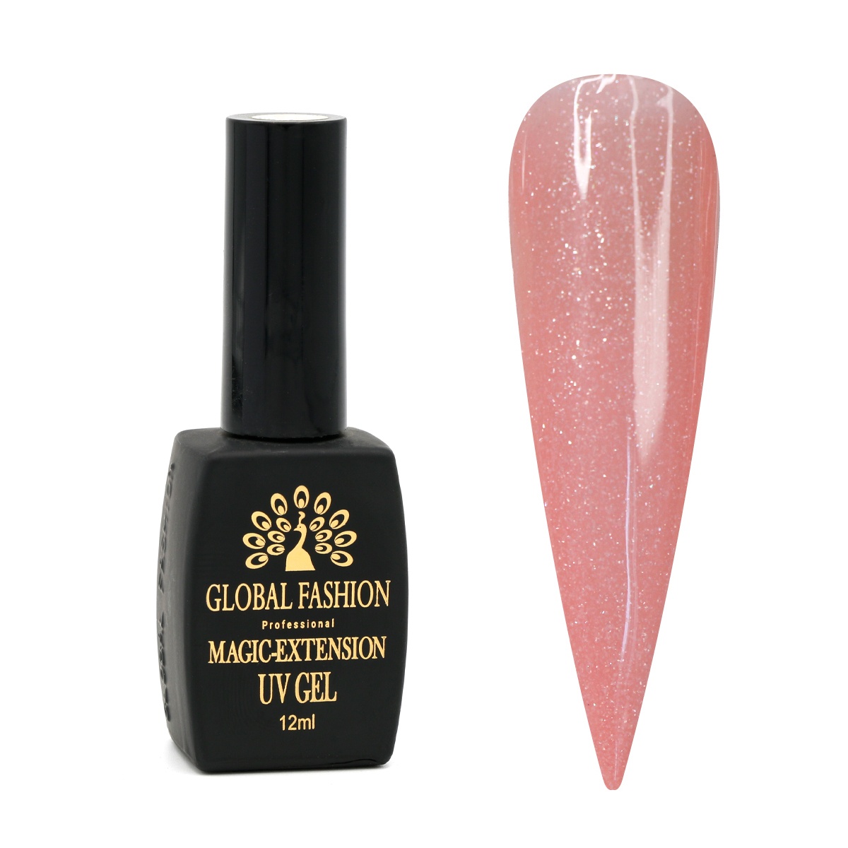 Gel UV cu sclipici, Magic-Extension, 12 ml, Roz, G11 - TPO Free