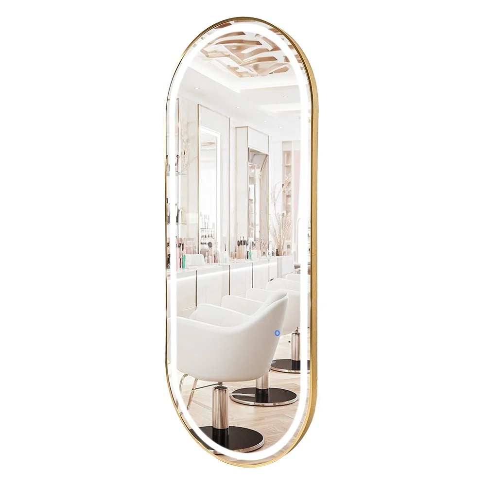 Oglinda Salon - Post de Lucru Frizerie/Coafor, Gold - Aramiu