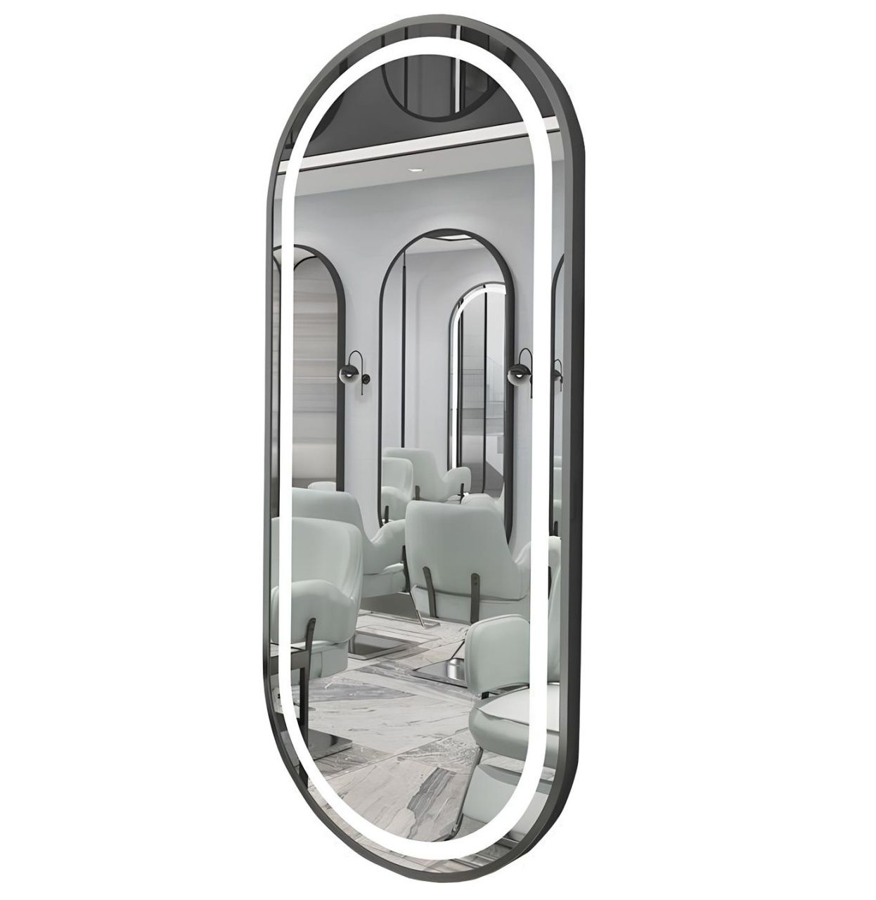 Oglinda Salon - Post de Lucru Frizerie/Coafor, Silver