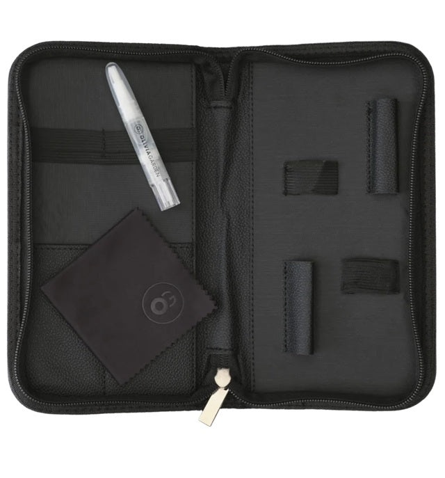 Olivia Garden Black Standard Pouch – Husă Profesională pentru Foarfeci, cu 3 Compartimente, Protecție Maximală și Design Elegant Negru Mat