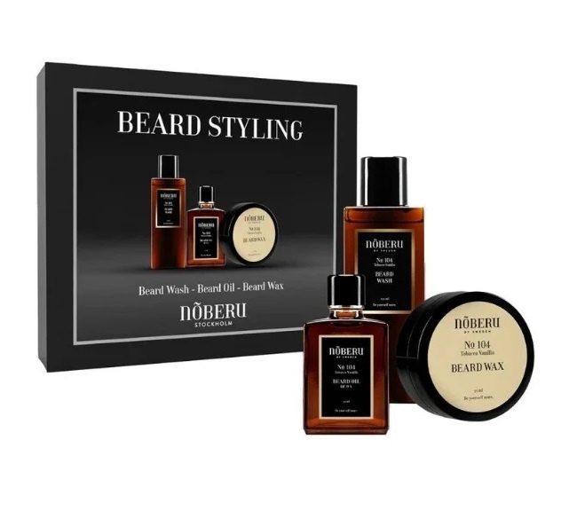Set cadou ingrijire barba Noberu Giftbox Beard styling #2 Tobacco Vanilla