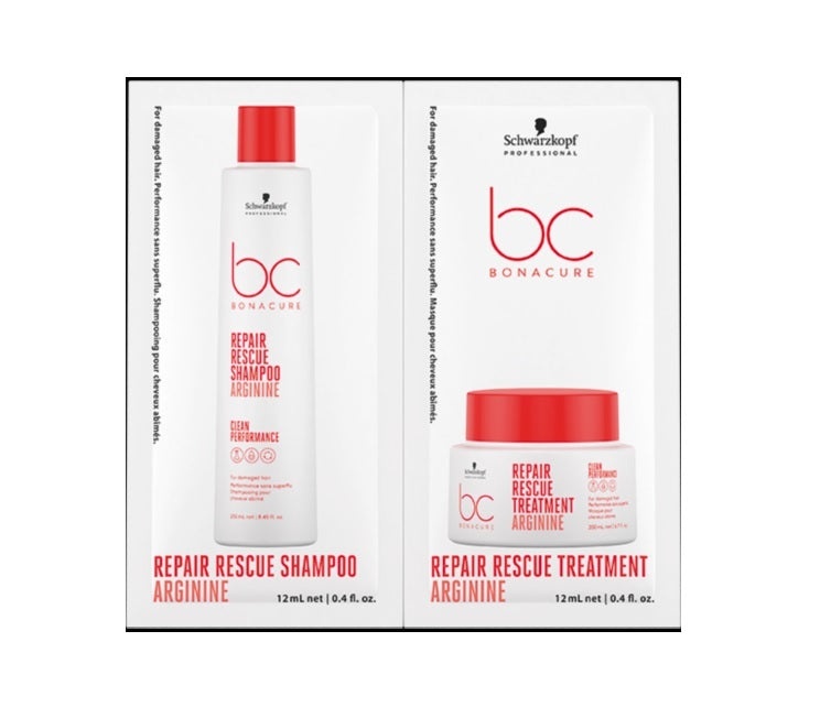 Set Duo Șampon si Balsam Pentru Par Degradat Schwarzkopf Professional Bonacure Clean Performance Repair Rescue 2x12ml