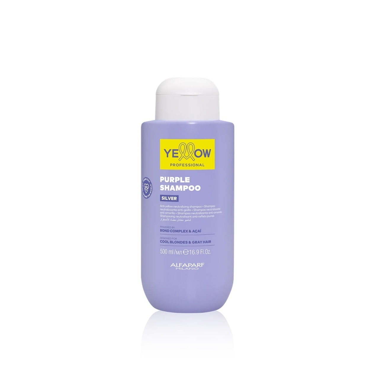 Yellow Purple Shampoo 500ml – Șampon Violet Profesional pentru Nuanțe Reci de Blond și Păr Gri - Neutralizare Instantă a Reflexelor Galbene