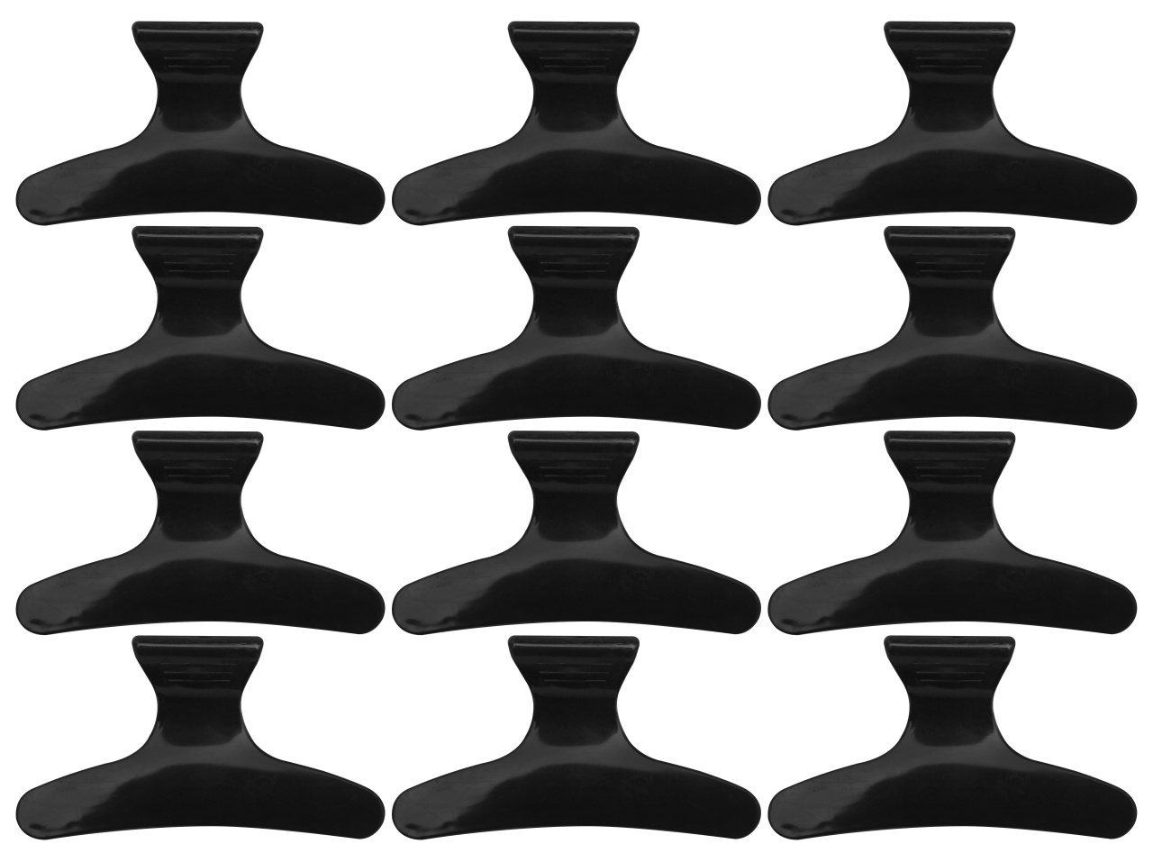 Clesti de Par din Plastic – Set 12 Bucati (Negri)