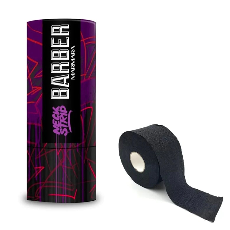 Gulere Frizerie Set 5 role x100 buc Marmara Barber Negru